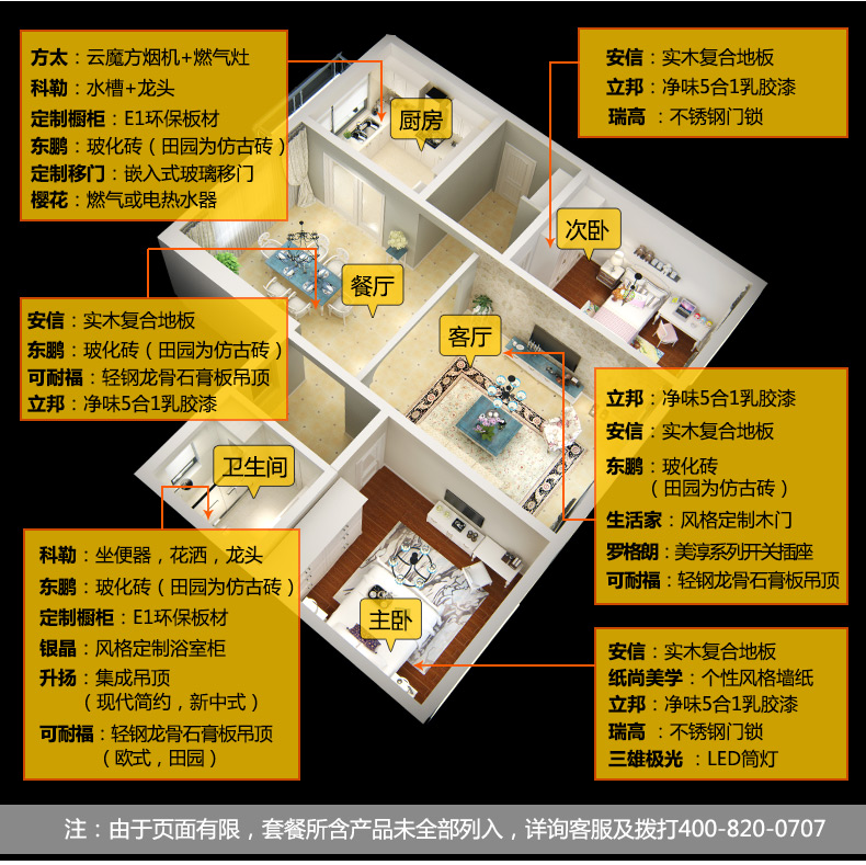 百安居999元平米互联网环保豪装套餐